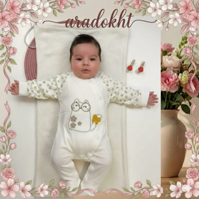 لباس نوزادی سرهمی مدل یاسمین